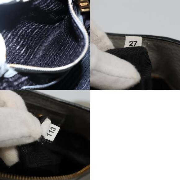 PRADA Hand Bag Leather Gray - Picture 13 of 13
